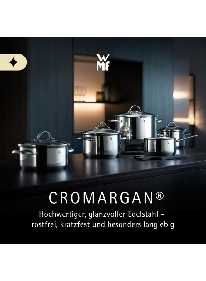 WMF Provence Plus 5-Piece Induction Saucepan Set with Glass Lid, Polished Cromargan Stainless Steel, Saucepan Set, Uncoated - Image 2